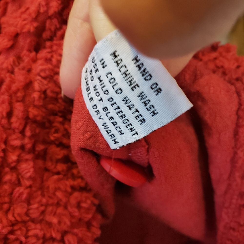 FOCUS Red Chenille Button Front Jacket Blazer Small - Picture 4 of 6